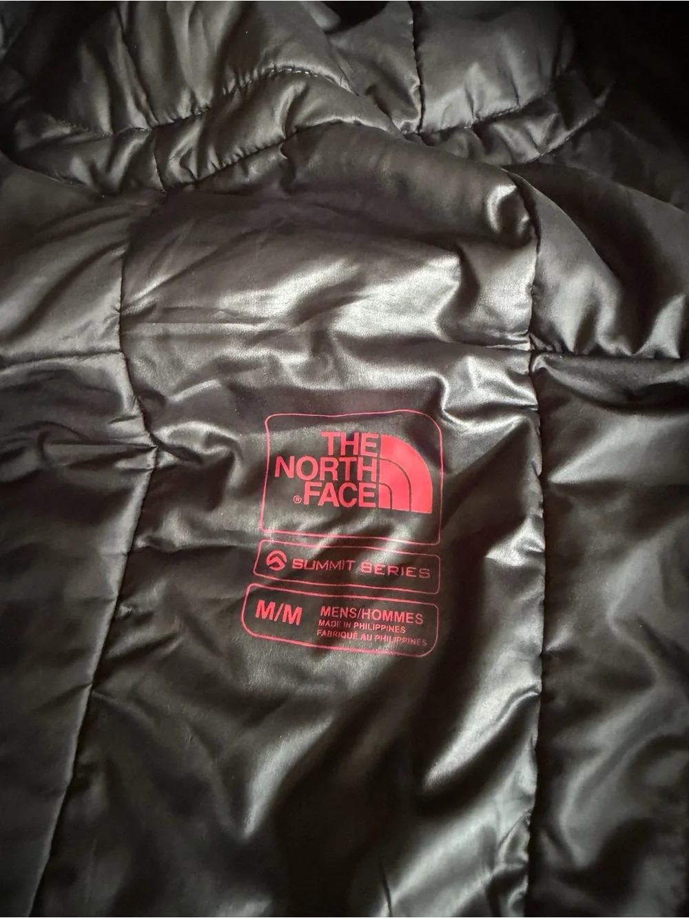 The North Face Men's Black Hooded Puffer Jacket Summit Series Size M